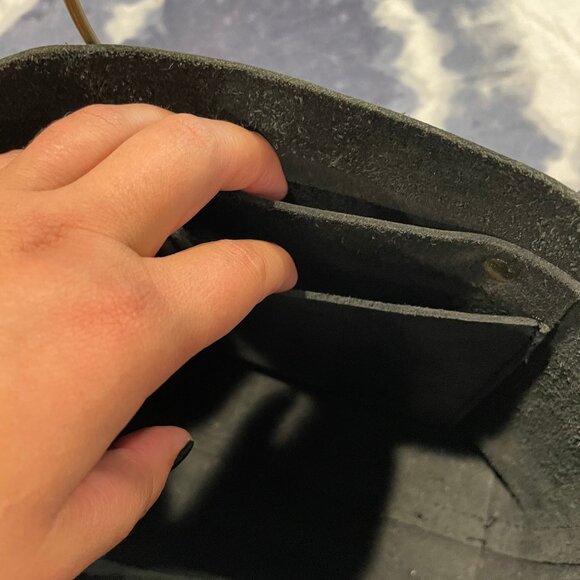 Tribe Alive Luxe Brass Handle Leather Handbag - EUC - Picture 4 of 9